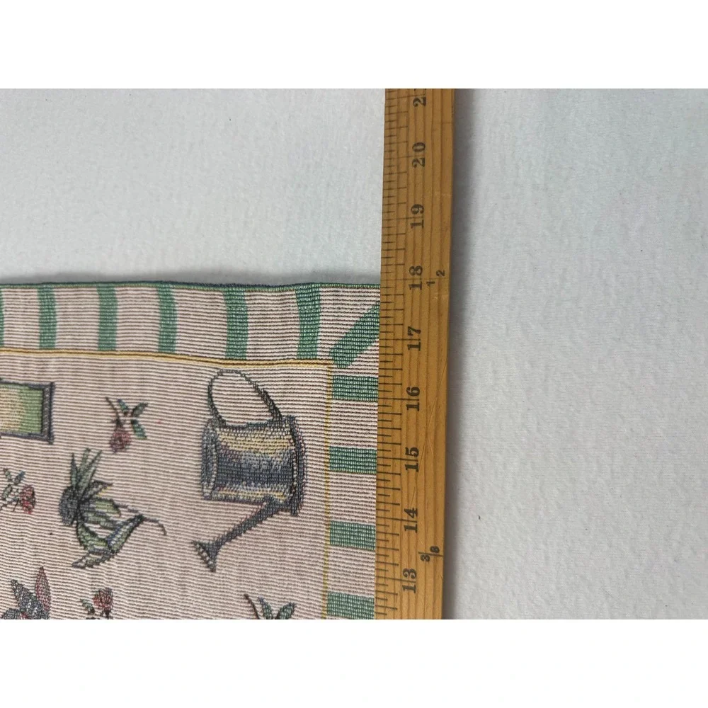 Nature Cottagecore Placemats Green Cream Garden Tapestry Set of 2 Grandmacare